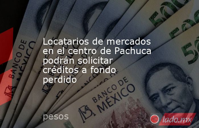 Locatarios de mercados en el centro de Pachuca podrán solicitar créditos a fondo perdido. Noticias en tiempo real