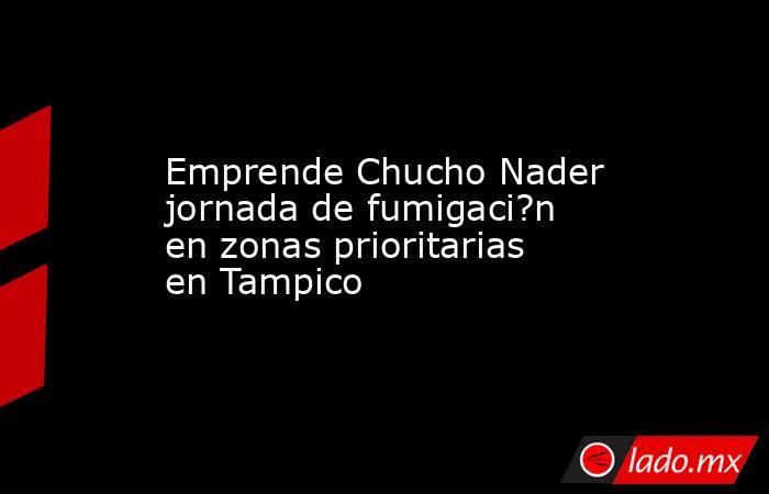 Emprende Chucho Nader jornada de fumigaci?n en zonas prioritarias en Tampico. Noticias en tiempo real