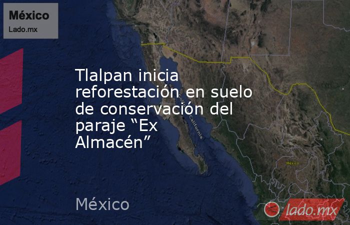 Tlalpan inicia reforestación en suelo de conservación del paraje “Ex Almacén”. Noticias en tiempo real