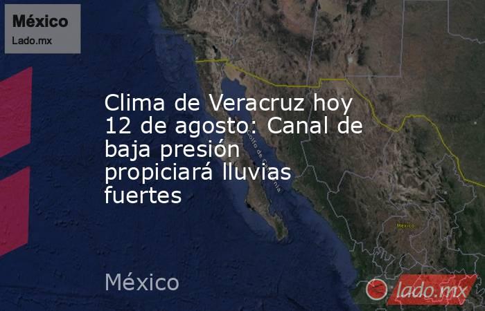 Clima de Veracruz hoy 12 de agosto: Canal de baja presión propiciará lluvias fuertes. Noticias en tiempo real
