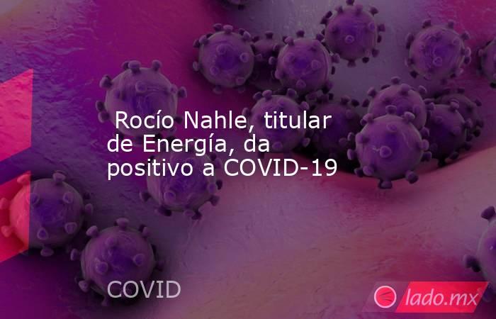  Rocío Nahle, titular de Energía, da positivo a COVID-19. Noticias en tiempo real
