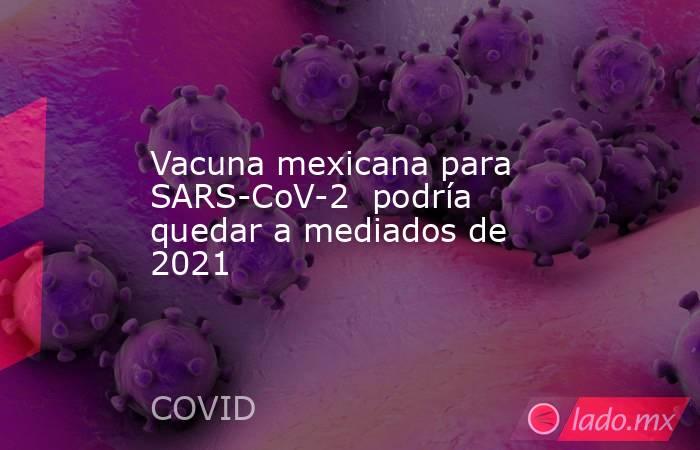 Vacuna mexicana para SARS-CoV-2  podría quedar a mediados de 2021. Noticias en tiempo real