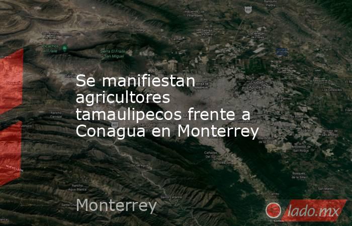 Se manifiestan agricultores tamaulipecos frente a Conagua en Monterrey. Noticias en tiempo real