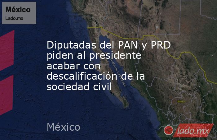 Diputadas del PAN y PRD piden al presidente acabar con descalificación de la sociedad civil. Noticias en tiempo real