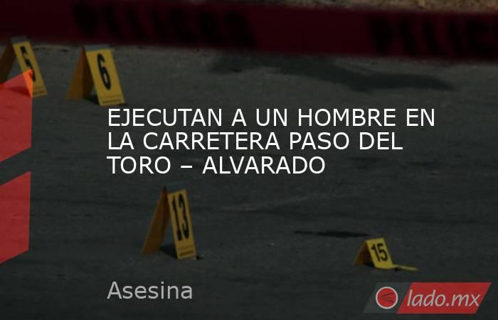 EJECUTAN A UN HOMBRE EN LA CARRETERA PASO DEL TORO – ALVARADO. Noticias en tiempo real