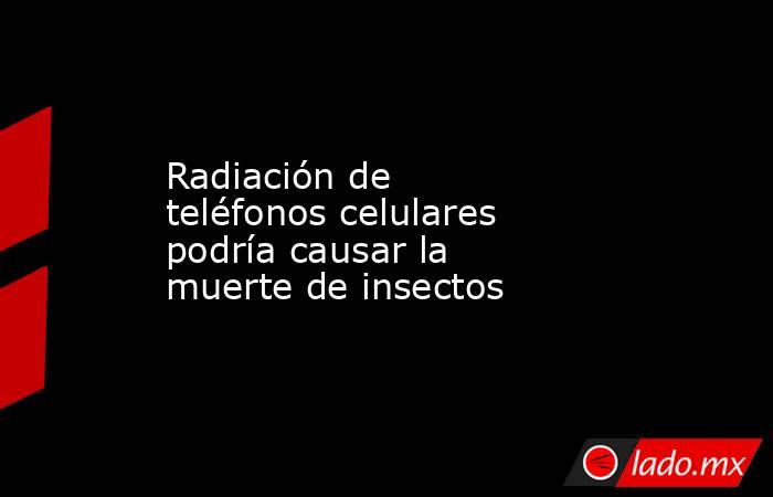 Radiación de teléfonos celulares podría causar la muerte de insectos. Noticias en tiempo real