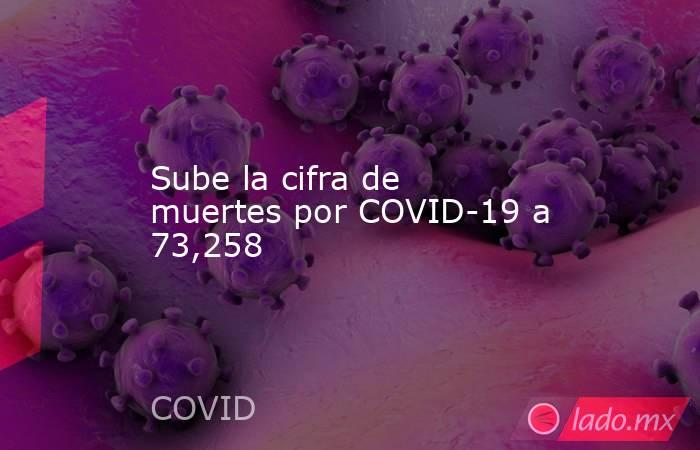 Sube la cifra de muertes por COVID-19 a 73,258. Noticias en tiempo real