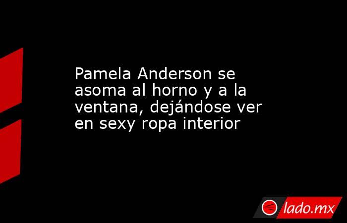 Pamela Anderson se asoma al horno y a la ventana, dejándose ver en sexy ropa interior. Noticias en tiempo real