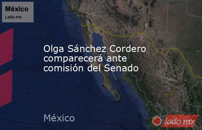 Olga Sánchez Cordero comparecerá ante comisión del Senado. Noticias en tiempo real