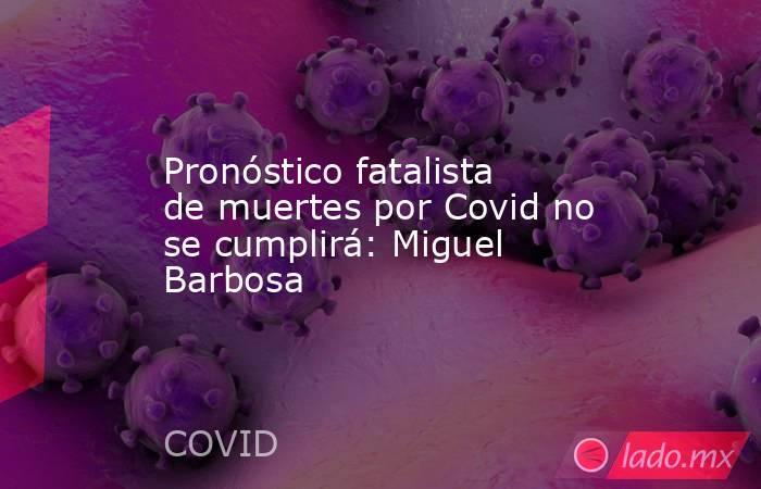 Pronóstico fatalista de muertes por Covid no se cumplirá: Miguel Barbosa. Noticias en tiempo real