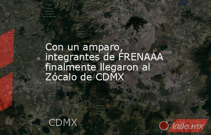 Con un amparo, integrantes de FRENAAA finalmente llegaron al Zócalo de CDMX. Noticias en tiempo real