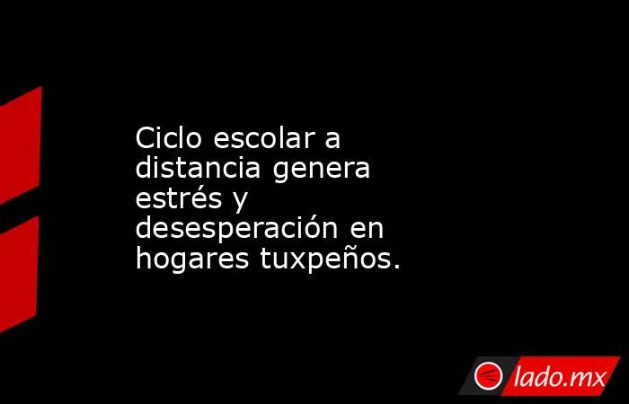 Ciclo escolar a distancia genera estrés y desesperación en hogares tuxpeños.. Noticias en tiempo real