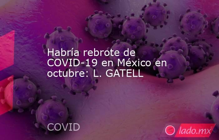 Habría rebrote de COVID-19 en México en octubre: L. GATELL. Noticias en tiempo real