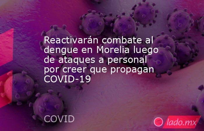 Reactivarán combate al dengue en Morelia luego de ataques a personal por creer que propagan COVID-19. Noticias en tiempo real