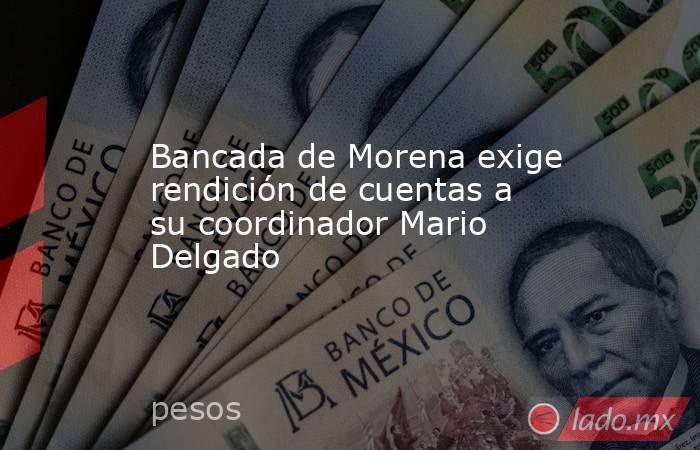 Bancada de Morena exige rendición de cuentas a su coordinador Mario Delgado. Noticias en tiempo real