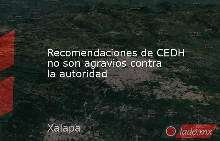 Recomendaciones de CEDH no son agravios contra la autoridad. Noticias en tiempo real