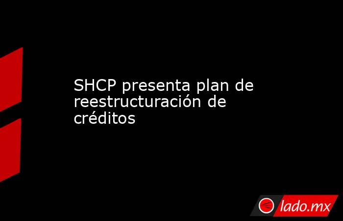 SHCP presenta plan de reestructuración de créditos
. Noticias en tiempo real