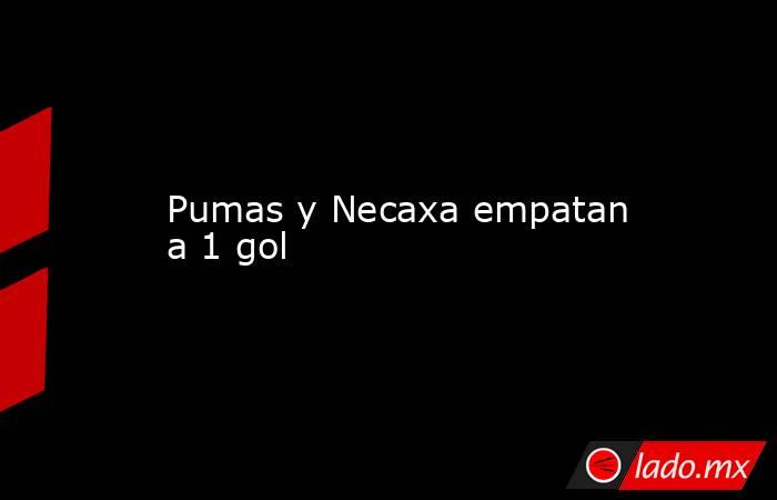 Pumas y Necaxa empatan a 1 gol 
. Noticias en tiempo real