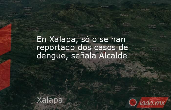 En Xalapa, sólo se han reportado dos casos de dengue, señala Alcalde. Noticias en tiempo real