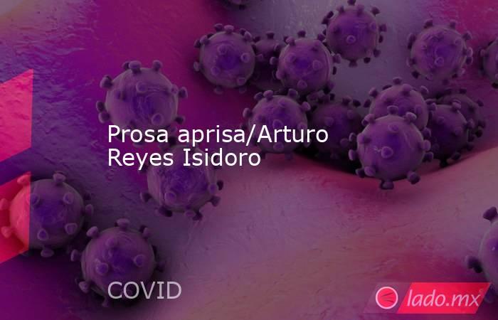 Prosa aprisa/Arturo Reyes Isidoro. Noticias en tiempo real