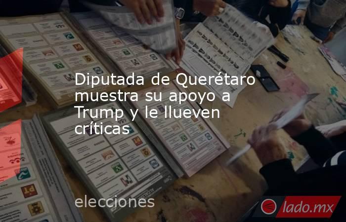 Diputada de Querétaro muestra su apoyo a Trump y le llueven críticas. Noticias en tiempo real