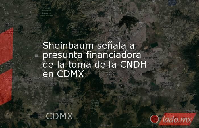 Sheinbaum señala a presunta financiadora de la toma de la CNDH en CDMX. Noticias en tiempo real