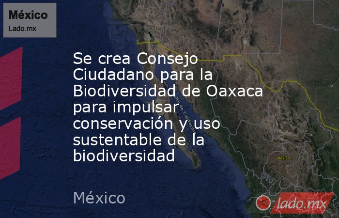 Se crea Consejo Ciudadano para la Biodiversidad de Oaxaca para impulsar conservación y uso sustentable de la biodiversidad. Noticias en tiempo real