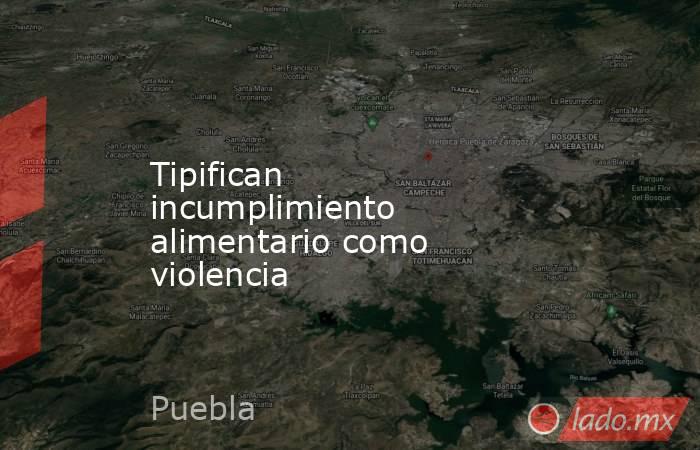 Tipifican incumplimiento alimentario como violencia. Noticias en tiempo real