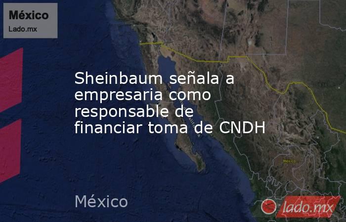 Sheinbaum señala a empresaria como responsable de financiar toma de CNDH. Noticias en tiempo real