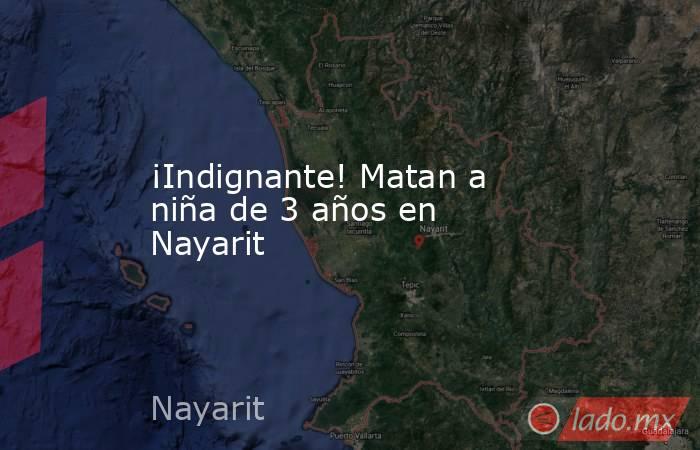 ¡Indignante! Matan a niña de 3 años en Nayarit. Noticias en tiempo real