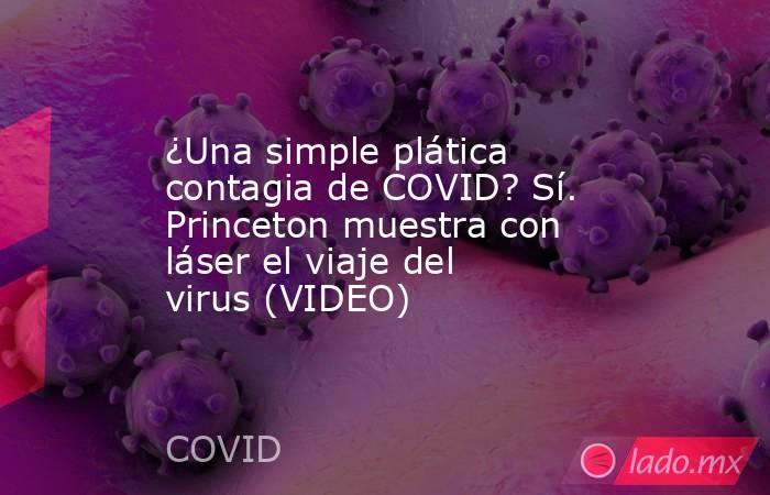 ¿Una simple plática contagia de COVID? Sí. Princeton muestra con láser el viaje del virus (VIDEO). Noticias en tiempo real