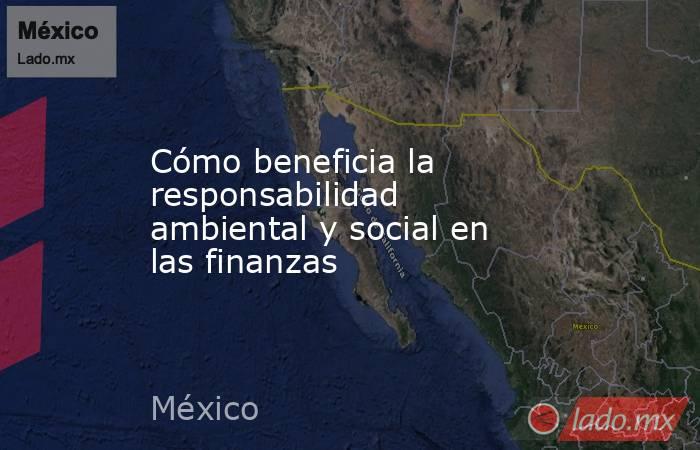 Cómo beneficia la responsabilidad ambiental y social en las finanzas. Noticias en tiempo real