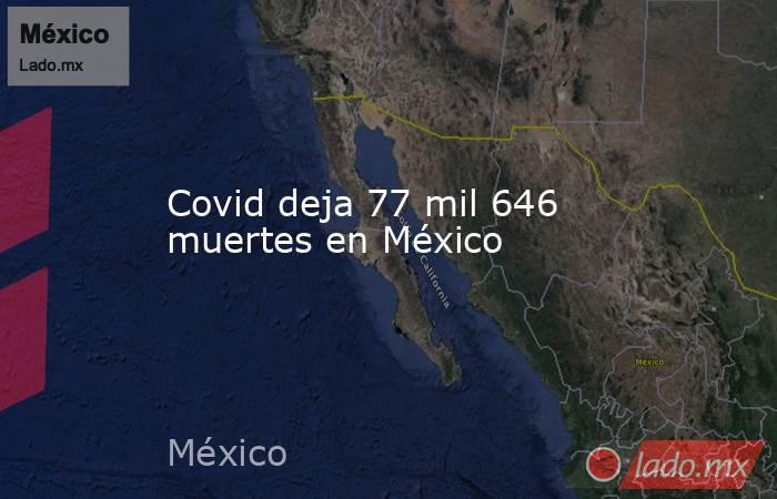 Covid deja 77 mil 646 muertes en México. Noticias en tiempo real