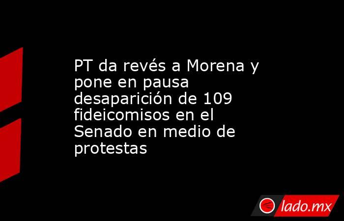 PT da revés a Morena y pone en pausa desaparición de 109 fideicomisos en el Senado en medio de protestas. Noticias en tiempo real