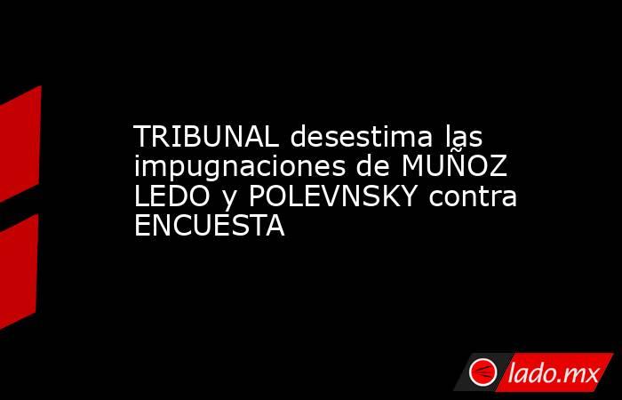 TRIBUNAL desestima las impugnaciones de MUÑOZ LEDO y POLEVNSKY contra ENCUESTA. Noticias en tiempo real