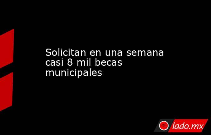 Solicitan en una semana casi 8 mil becas municipales. Noticias en tiempo real