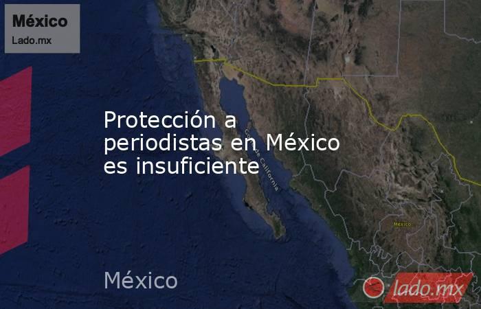 Protección a periodistas en México es insuficiente. Noticias en tiempo real