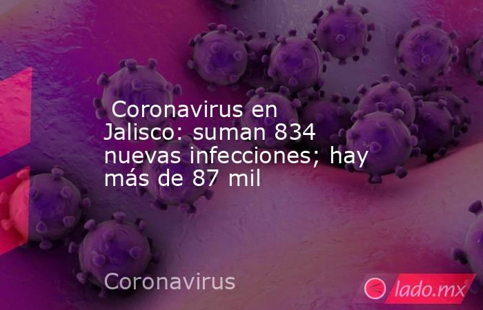  Coronavirus en Jalisco: suman 834 nuevas infecciones; hay más de 87 mil. Noticias en tiempo real