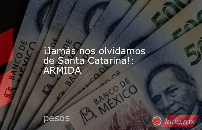 ¡Jamás nos olvidamos de Santa Catarina!: ARMIDA. Noticias en tiempo real