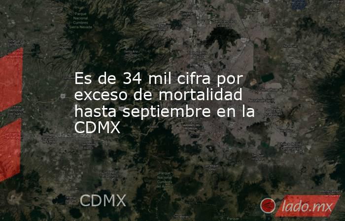 Es de 34 mil cifra por exceso de mortalidad hasta septiembre en la CDMX. Noticias en tiempo real