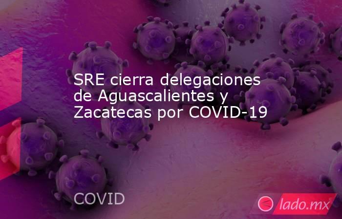 SRE cierra delegaciones de Aguascalientes y Zacatecas por COVID-19. Noticias en tiempo real