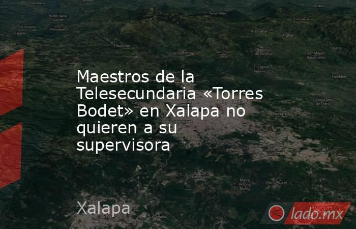 Maestros de la Telesecundaria «Torres Bodet» en Xalapa no quieren a su supervisora. Noticias en tiempo real