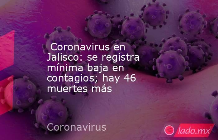  Coronavirus en Jalisco: se registra mínima baja en contagios; hay 46 muertes más. Noticias en tiempo real