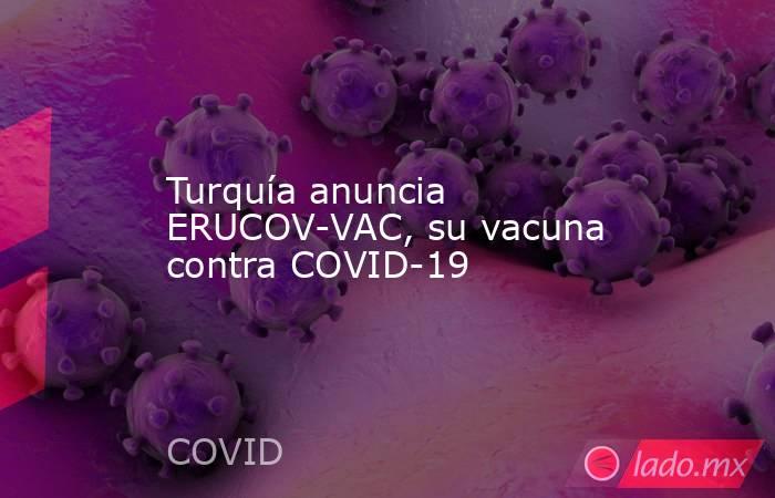 Turquía anuncia ERUCOV-VAC, su vacuna contra COVID-19. Noticias en tiempo real