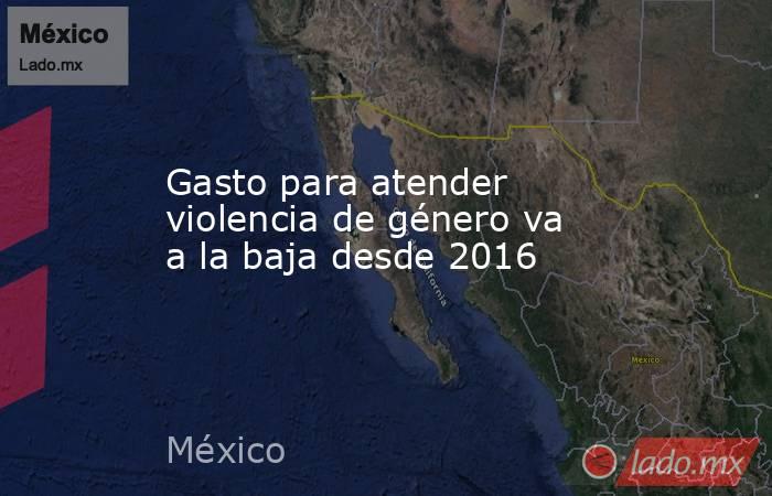 Gasto para atender violencia de género va a la baja desde 2016. Noticias en tiempo real