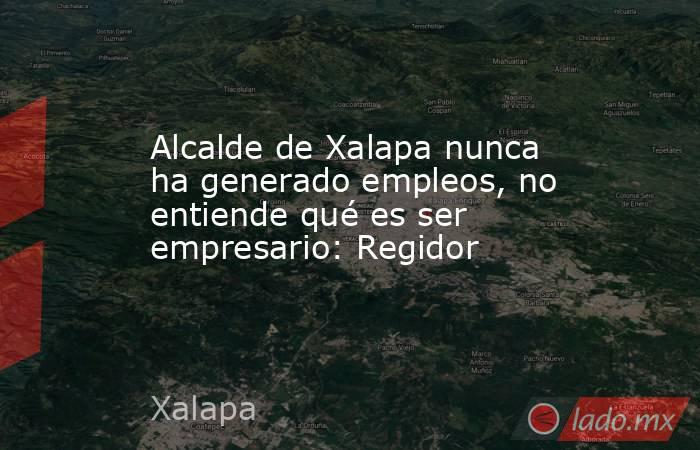 Alcalde de Xalapa nunca ha generado empleos, no entiende qué es ser empresario: Regidor. Noticias en tiempo real