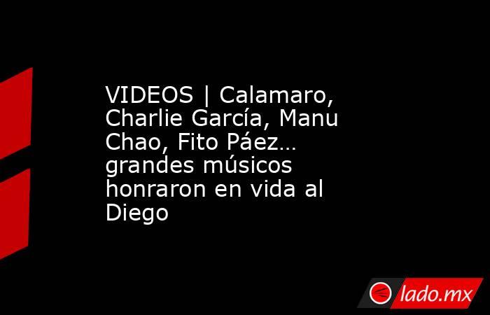 VIDEOS | Calamaro, Charlie García, Manu Chao, Fito Páez… grandes músicos honraron en vida al Diego. Noticias en tiempo real