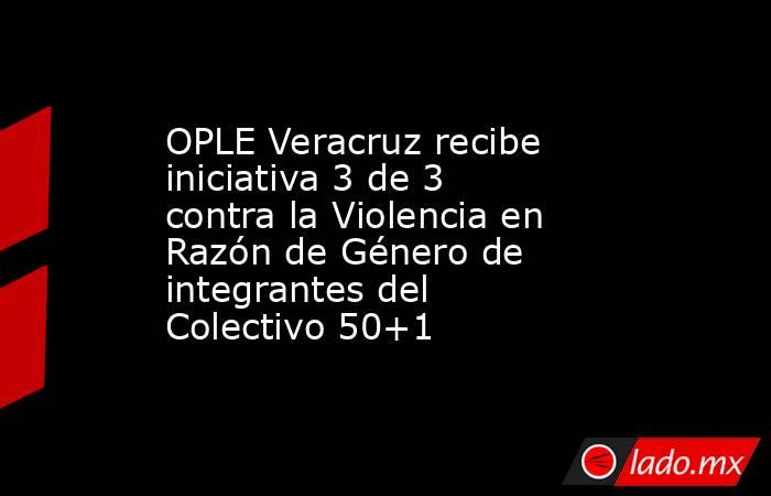 OPLE Veracruz recibe iniciativa 3 de 3 contra la Violencia en Razón de Género de integrantes del Colectivo 50+1. Noticias en tiempo real