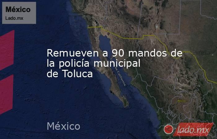 Remueven a 90 mandos de la policía municipal de Toluca. Noticias en tiempo real