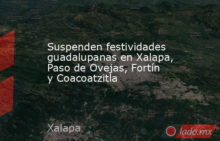 Suspenden festividades guadalupanas en Xalapa, Paso de Ovejas, Fortín y Coacoatzitla. Noticias en tiempo real